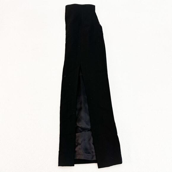 Burberry's Vintage Below The Knee Long Slit Midi Classic A Line Skirt Size 4 - Picture 5 of 5